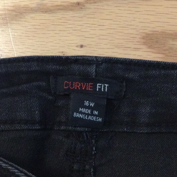 16W J+V Curvie Fit Ankle Black Denim Jeans - Picture 7 of 16